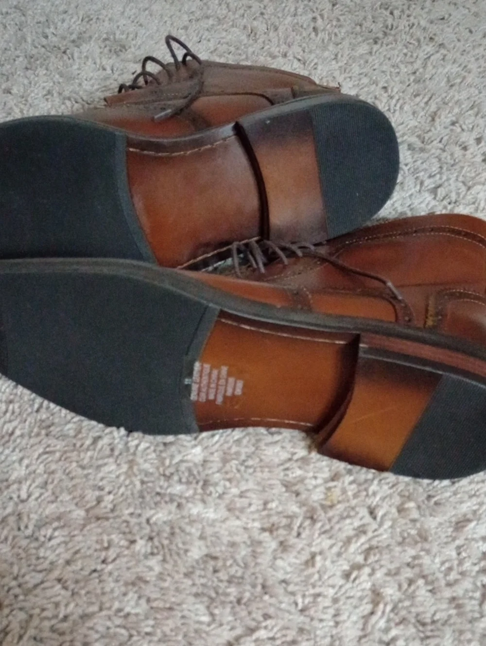 Express Men's Tan Brown 100%  Leather Chukka Wingtip Boots Size 11